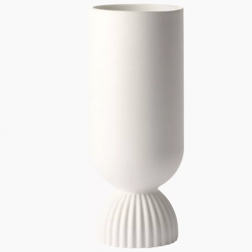 Florero cerámica blanca